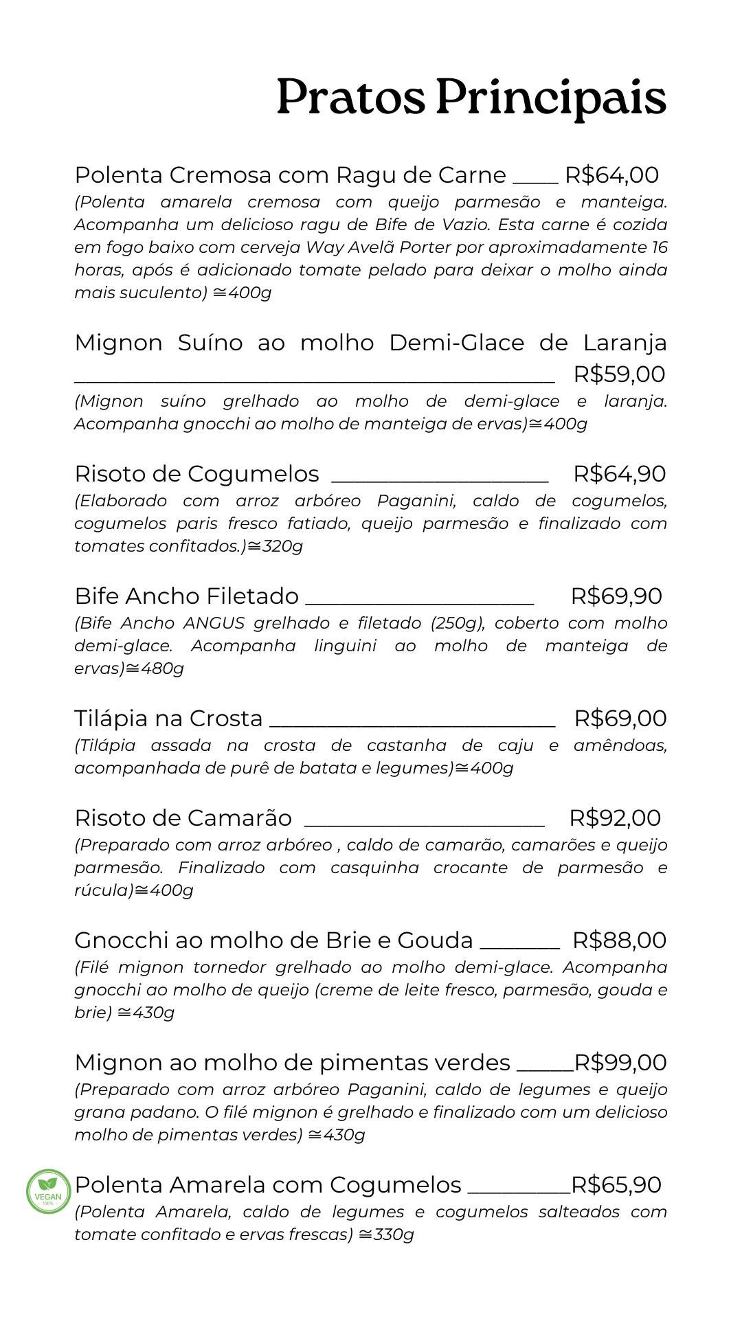 Barvinho Restô.Bar cardápio
