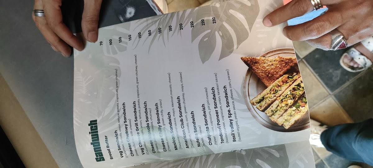 Basil Valley Cafe menu