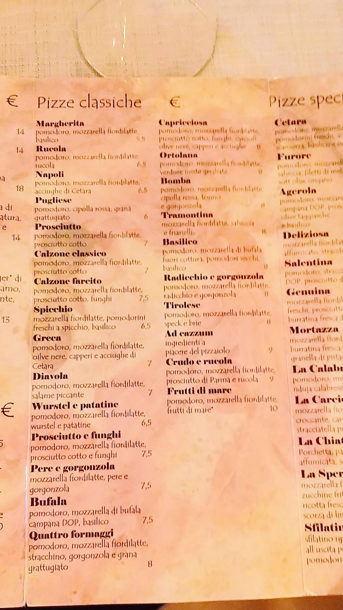 Menu di Basilico 