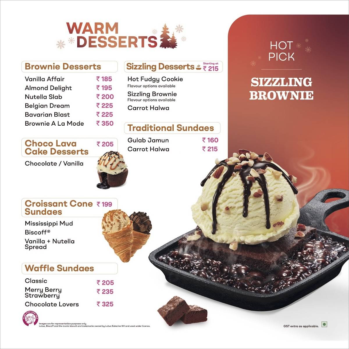 Baskin Robbins menu
