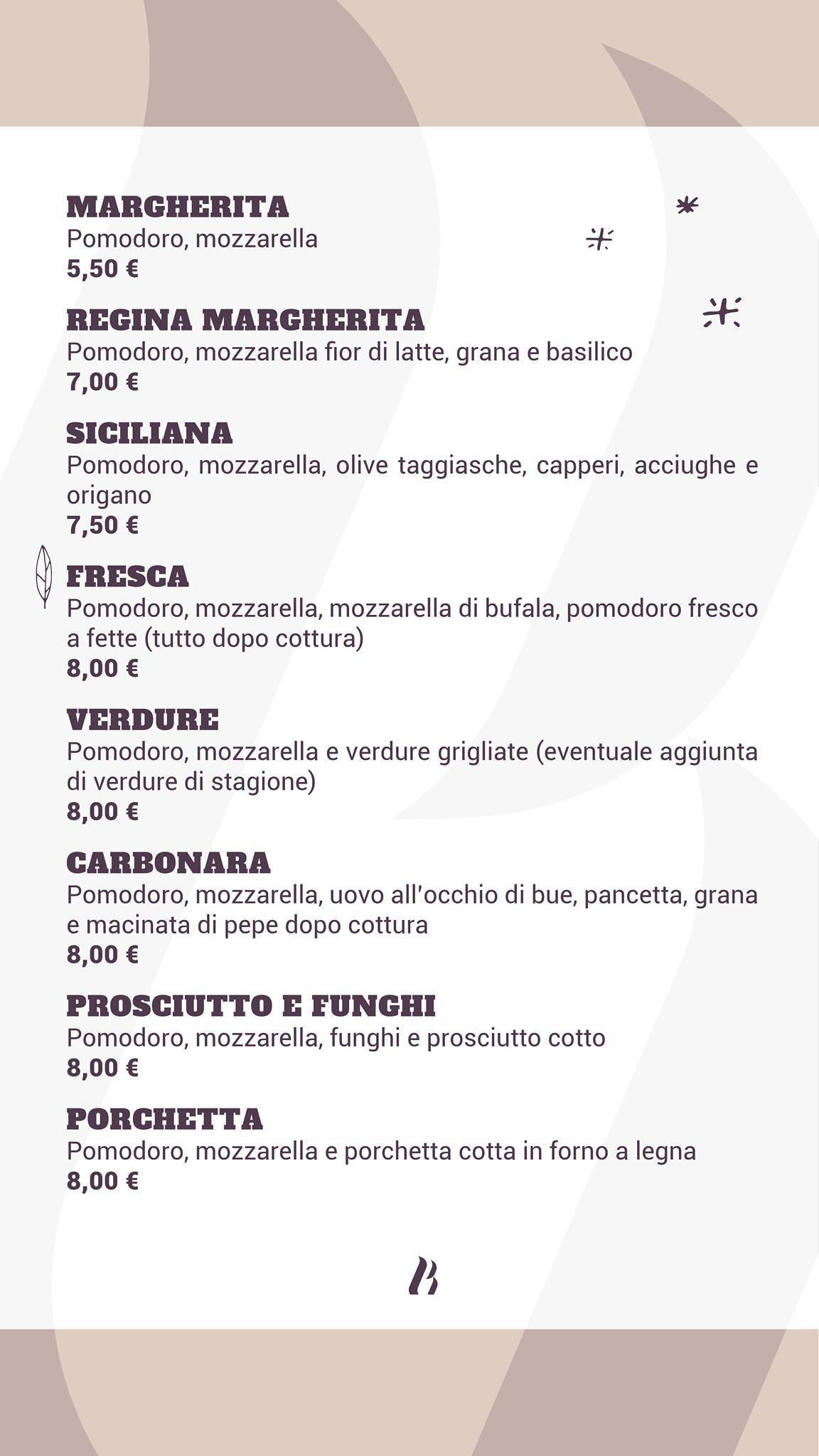 Menu di Beersheeba - Pizzeria Eduardo 