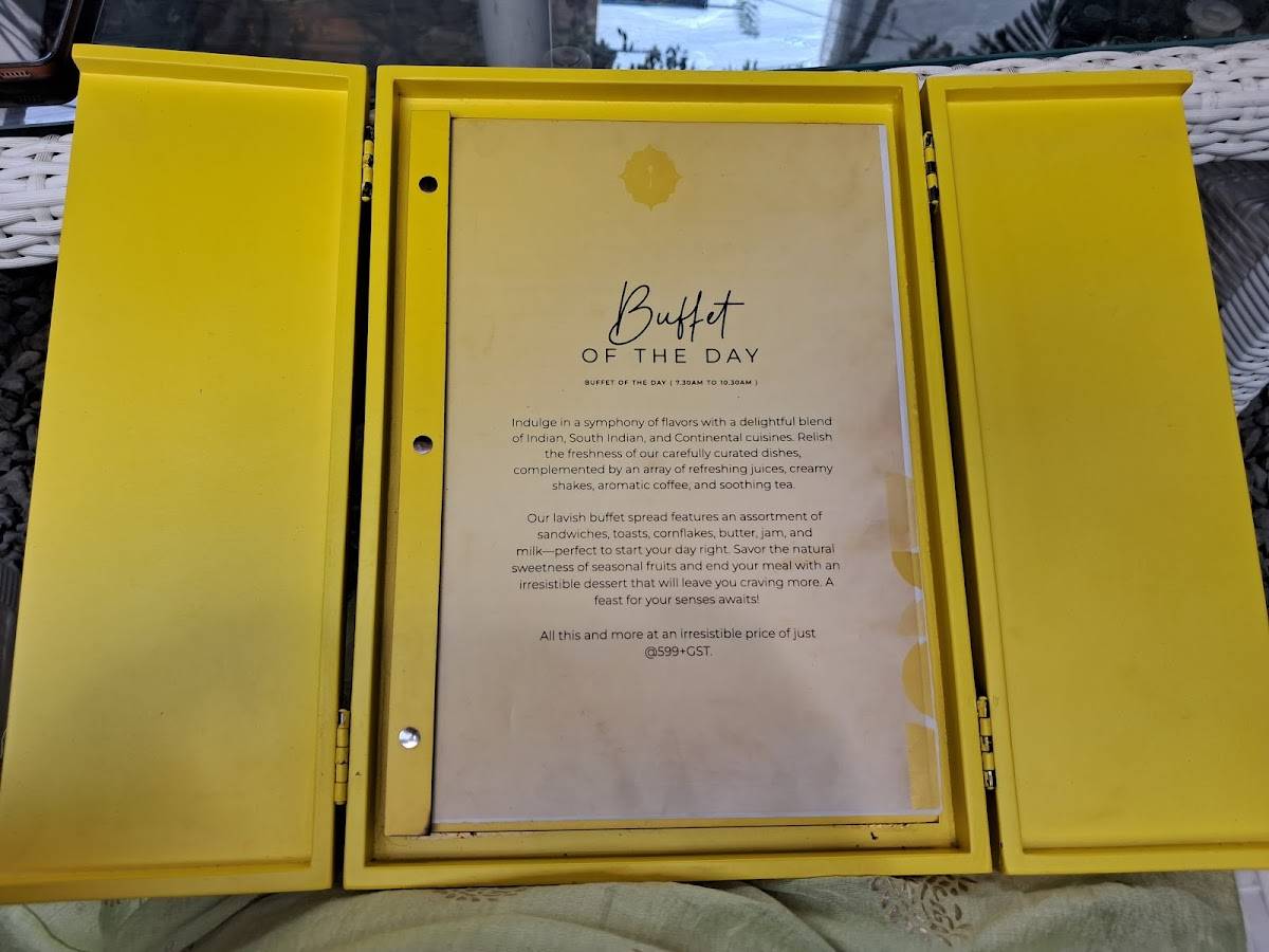 Behind Yellow Doors Diner menu