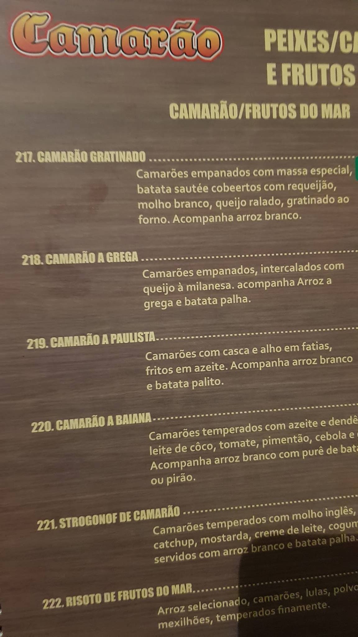 Beirut's e Camarão Espaço Gourmet cardápio