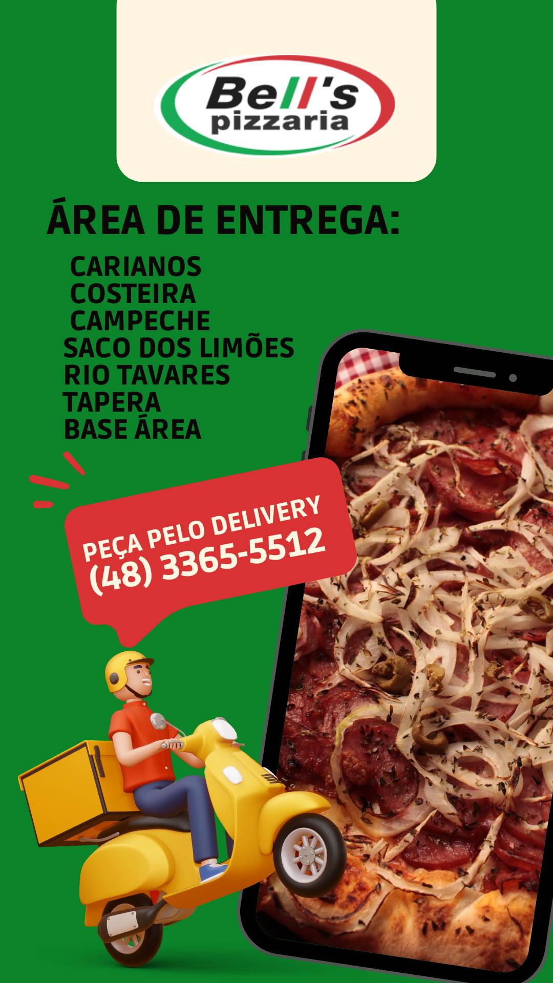 Bell’s Pizzaria cardápio