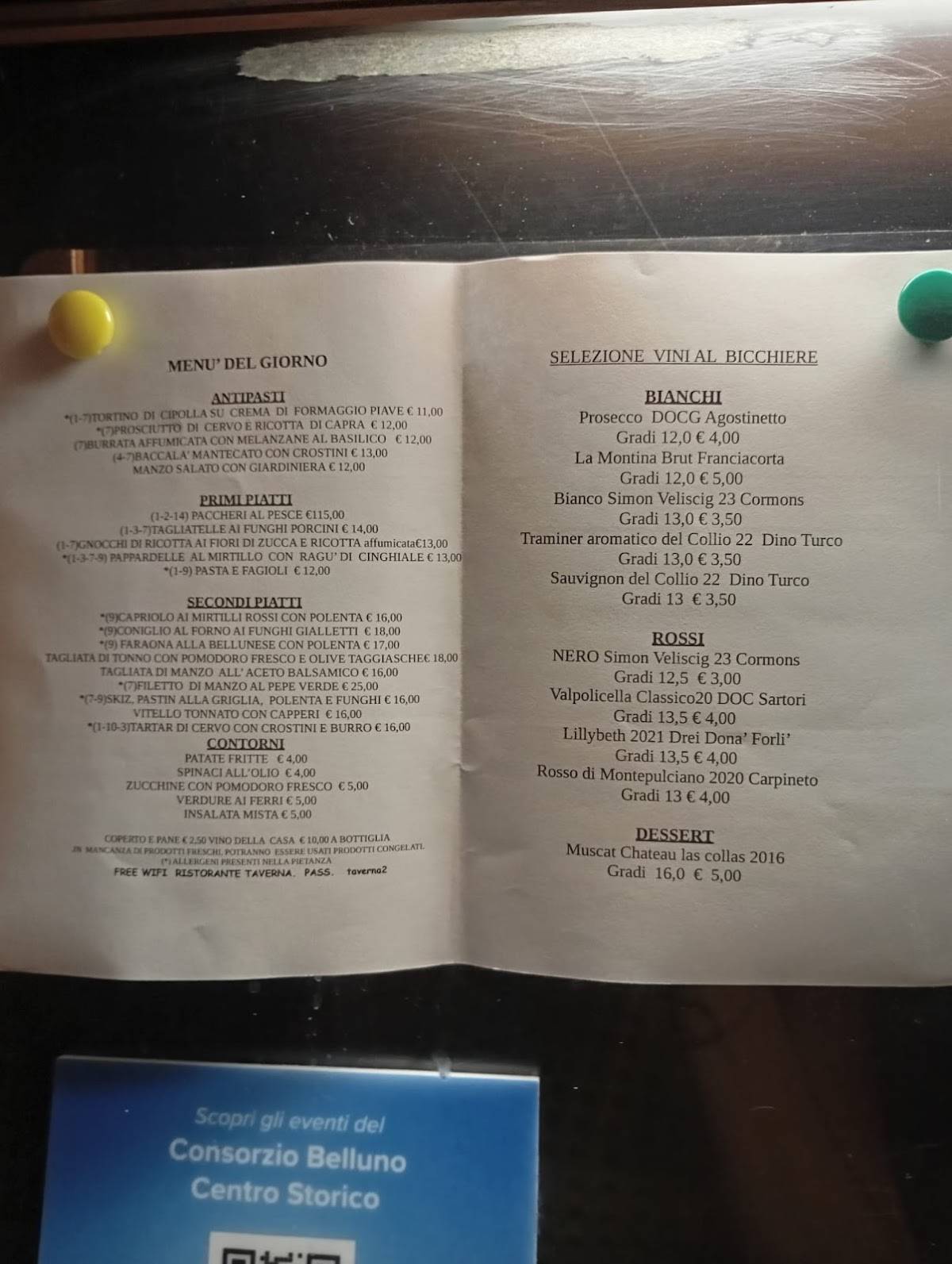 Menu di Ristorante Taverna 