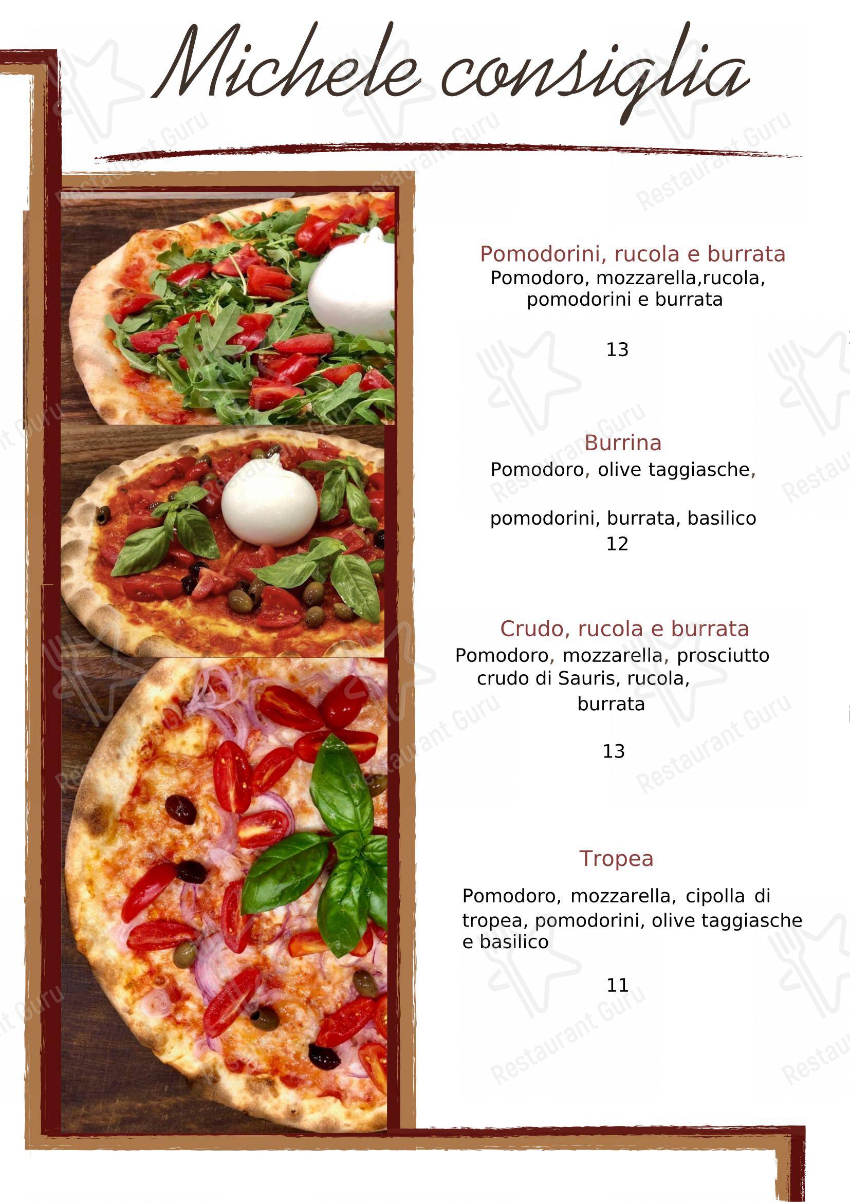 Menu per Belvedere pizzeria