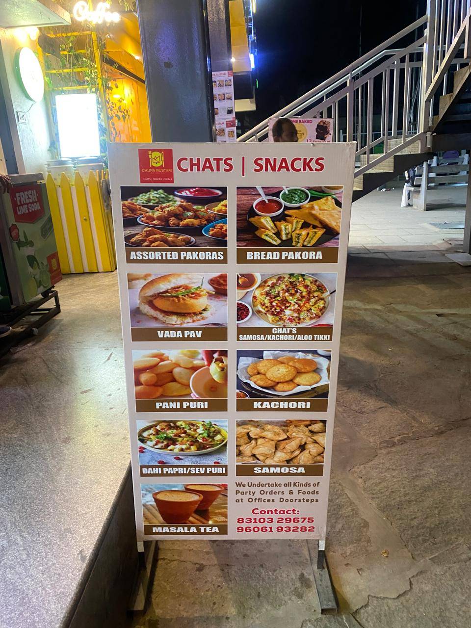 Chupa Rustam menu