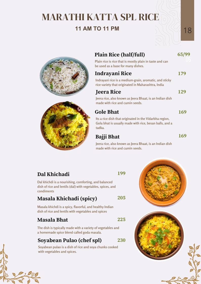 Marathi Katta Flavours Of Maharashtra menu