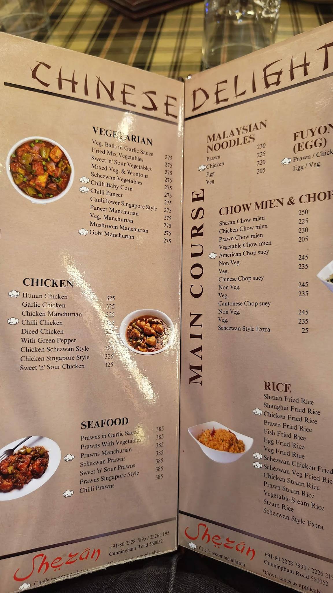 Shezan Restaurant menu
