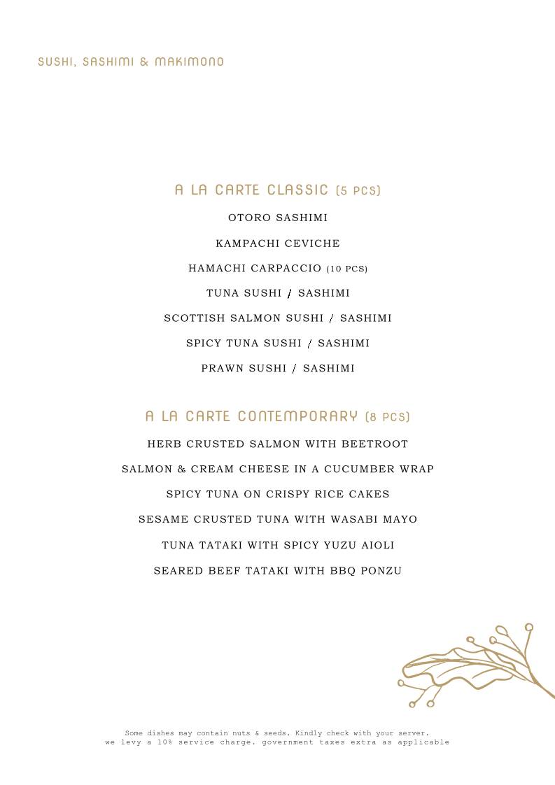 Shiro Bengaluru menu