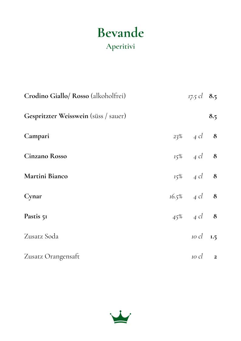 Menu di Krone 