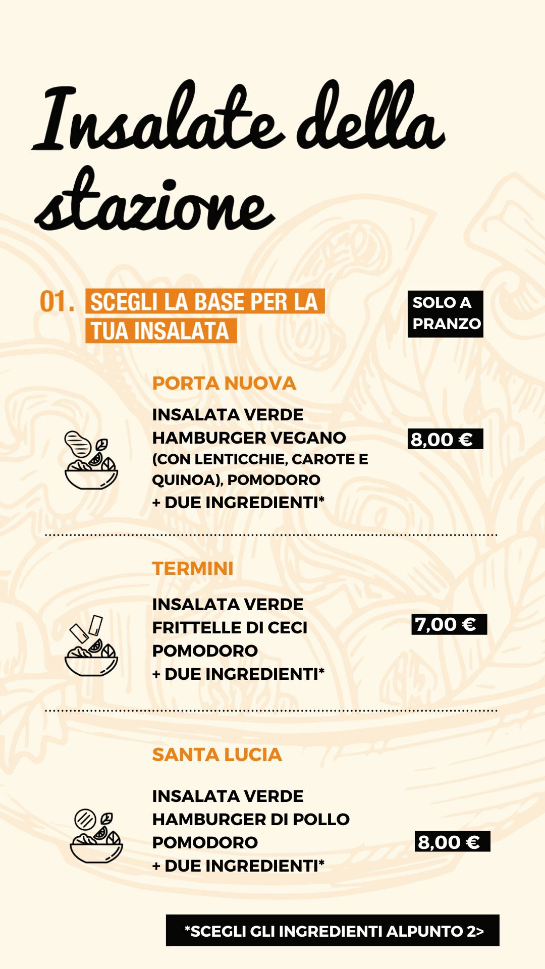 Menu di Binario Zero 