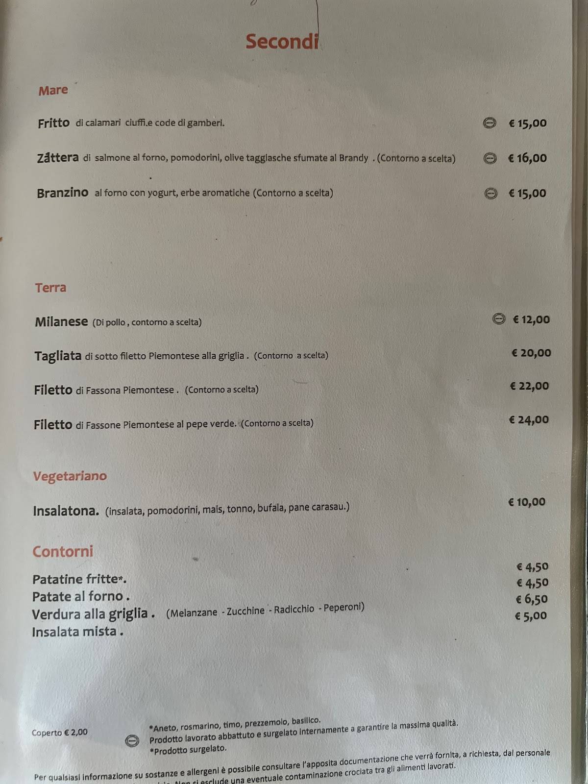 Menu di Pizzeria Mov-Ing 
