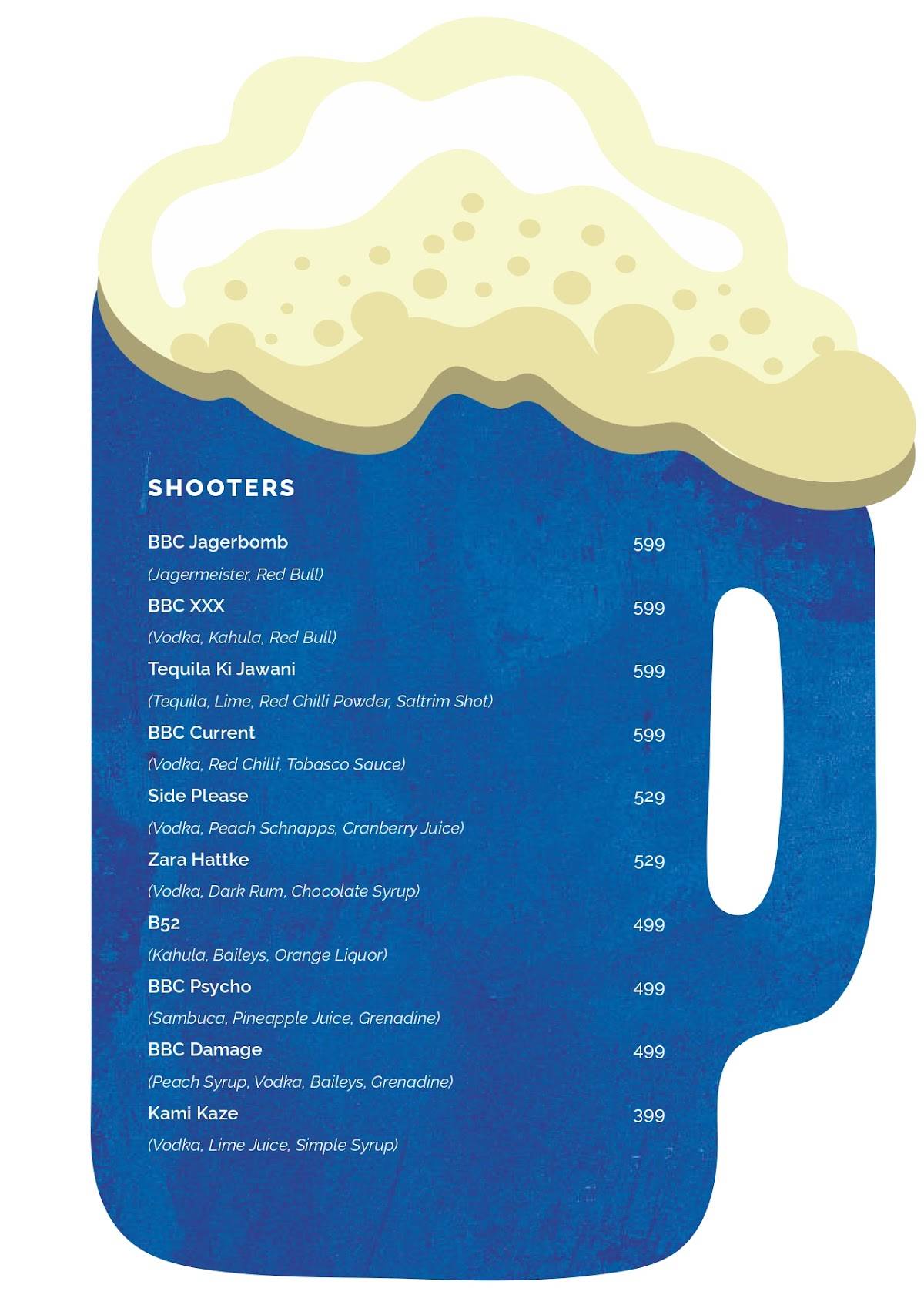 Big Bang Community (BBC) menu