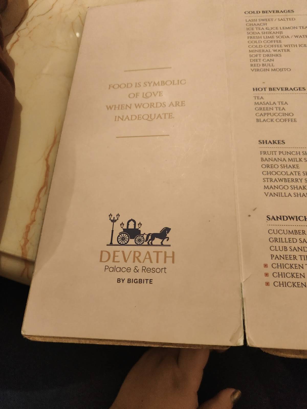 Big Bite Restaurant menu