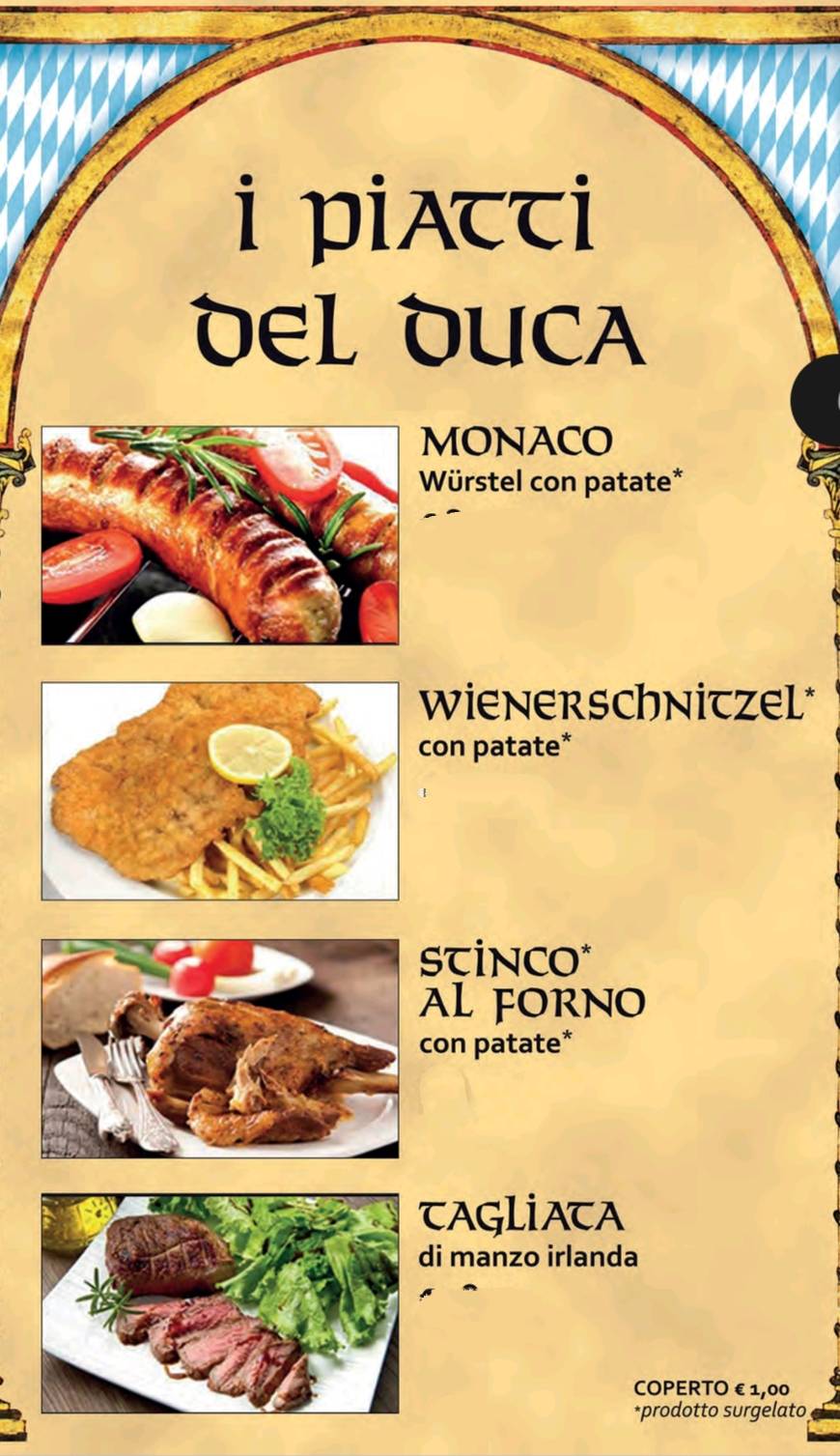 Menu di Birreria Pizzeria Duca D'Arcano 