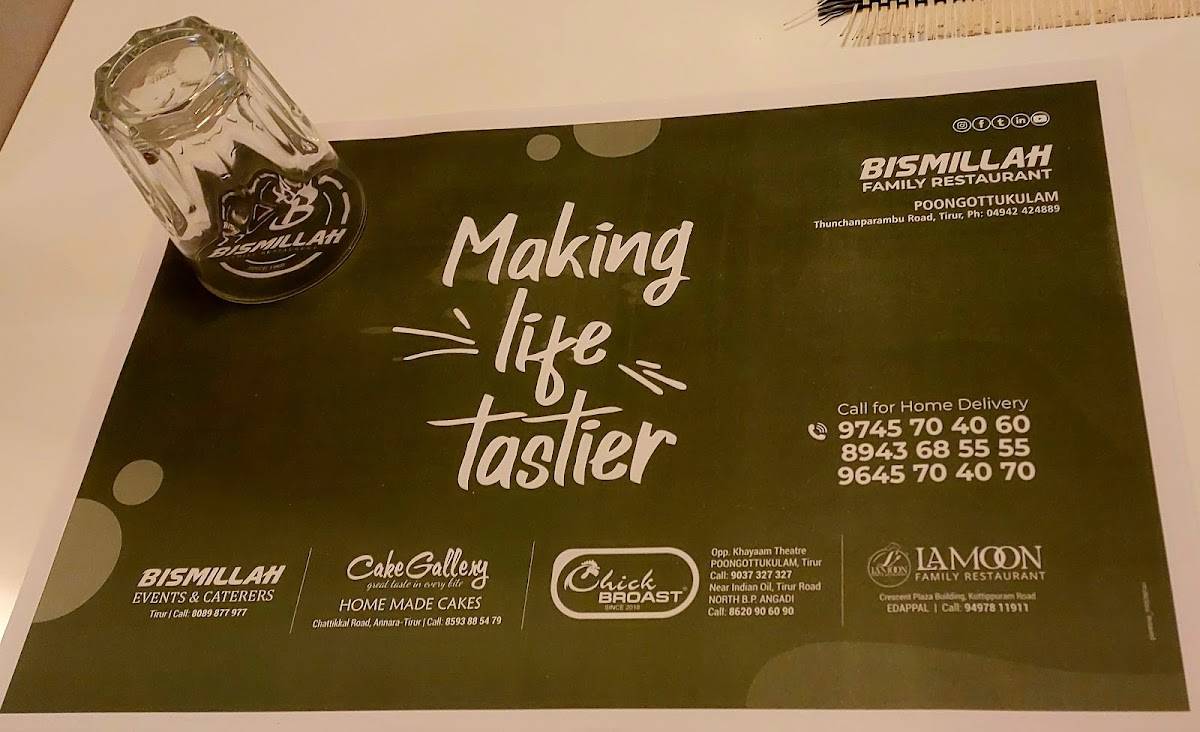 Bismillah Family Restaurant menu