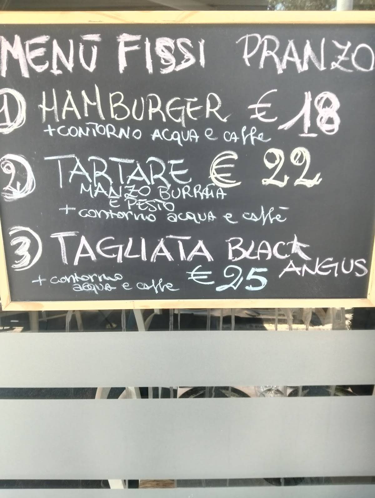 Menu di Bisteccheria "Da Baffo" dal 1994 