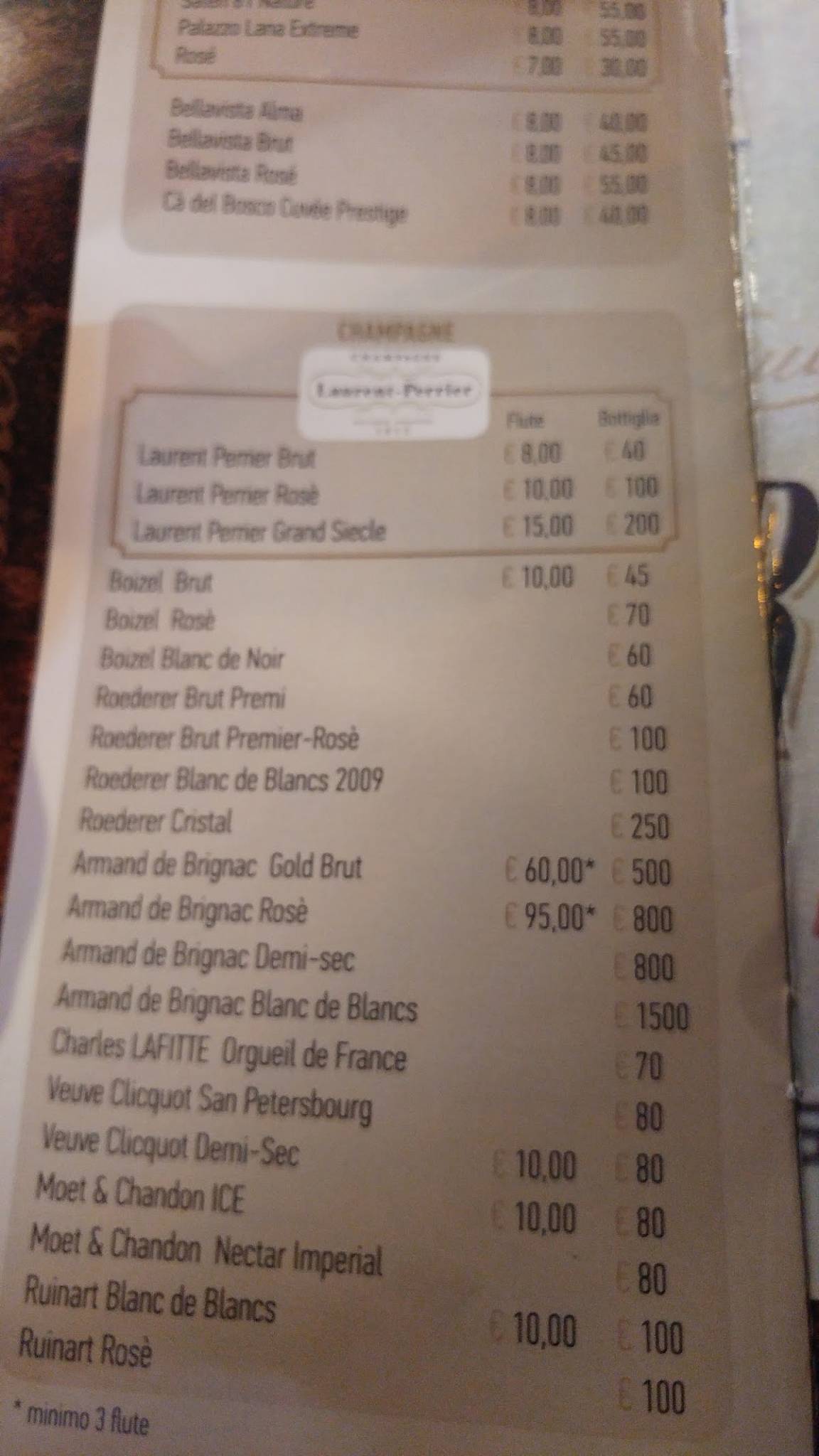 Menu di Blancafé 