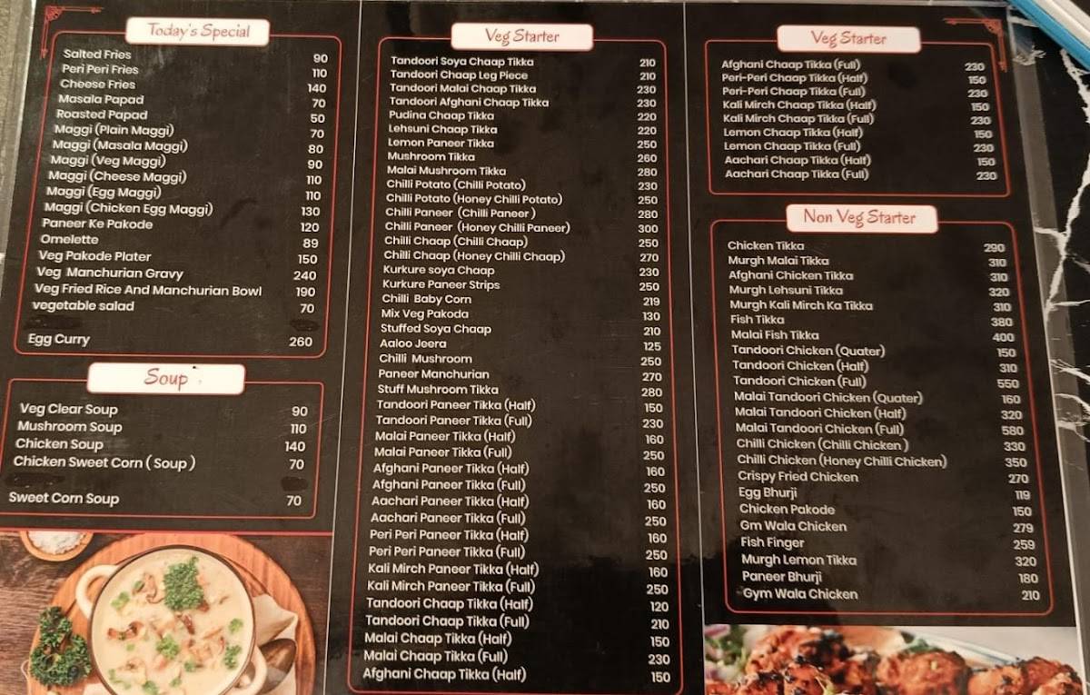 BlueBird Cafe menu
