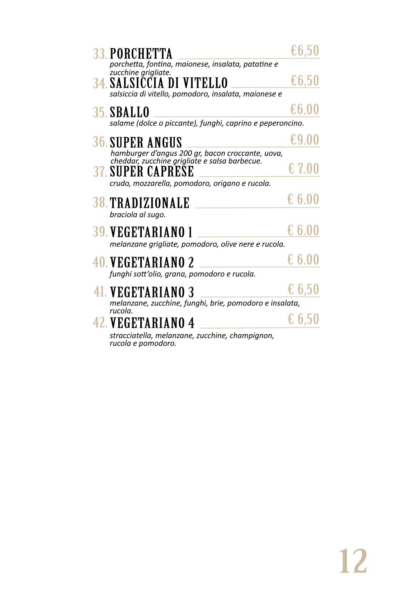 Menu di Bobos Wine Bar 
