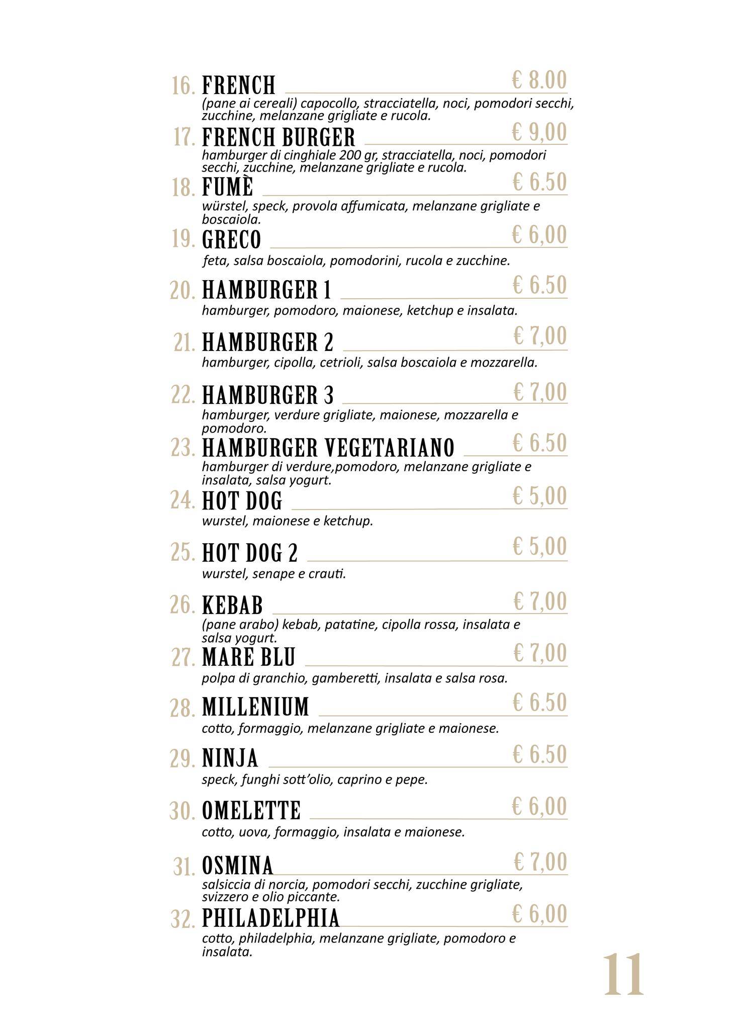 Menu di Bobos Wine Bar 