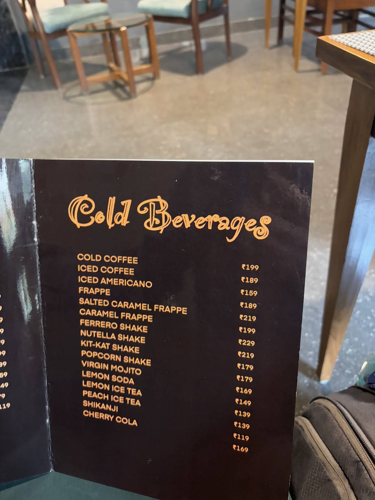 Bob's menu