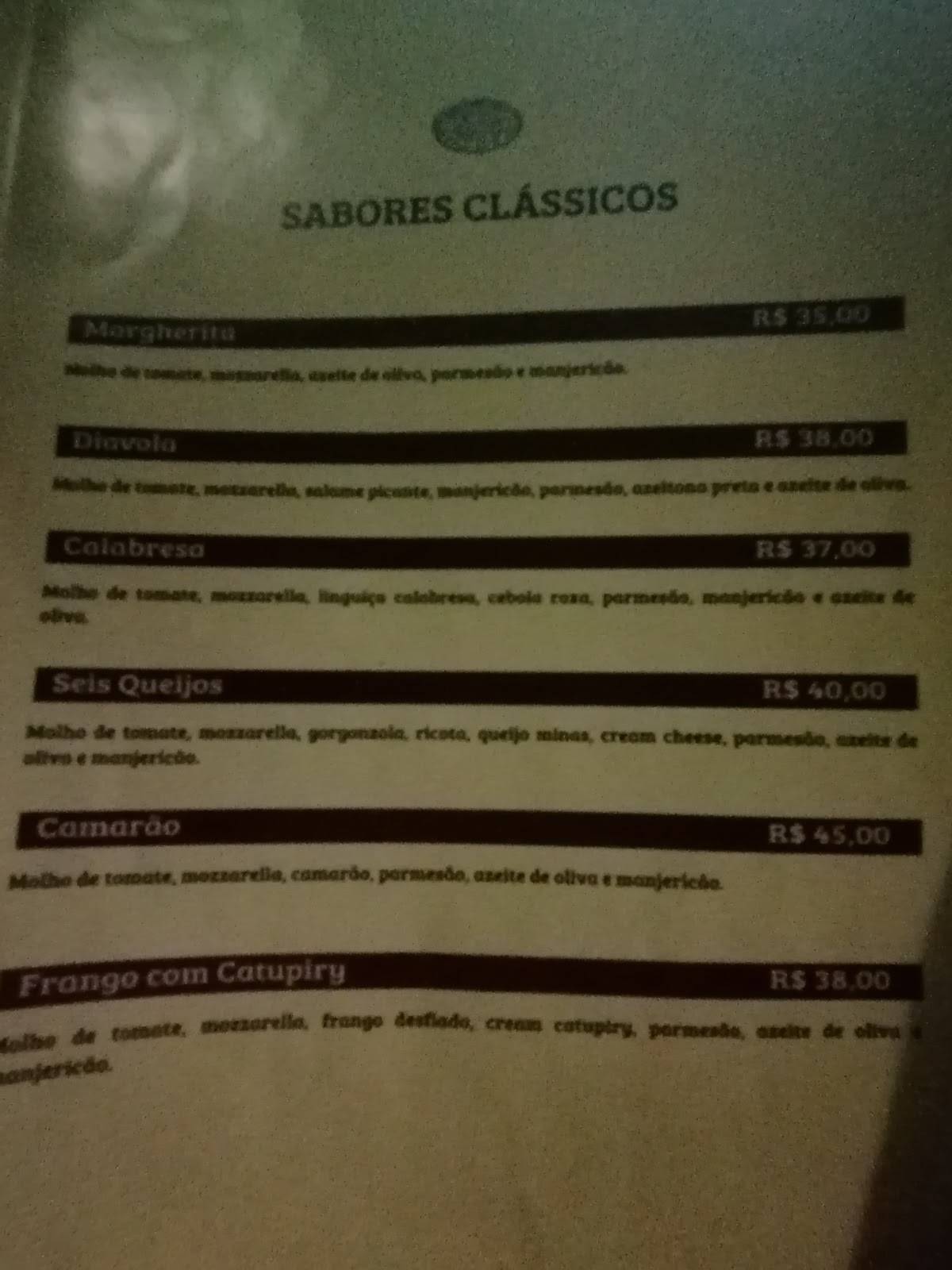 Bocca Bistrô e Forneria cardápio