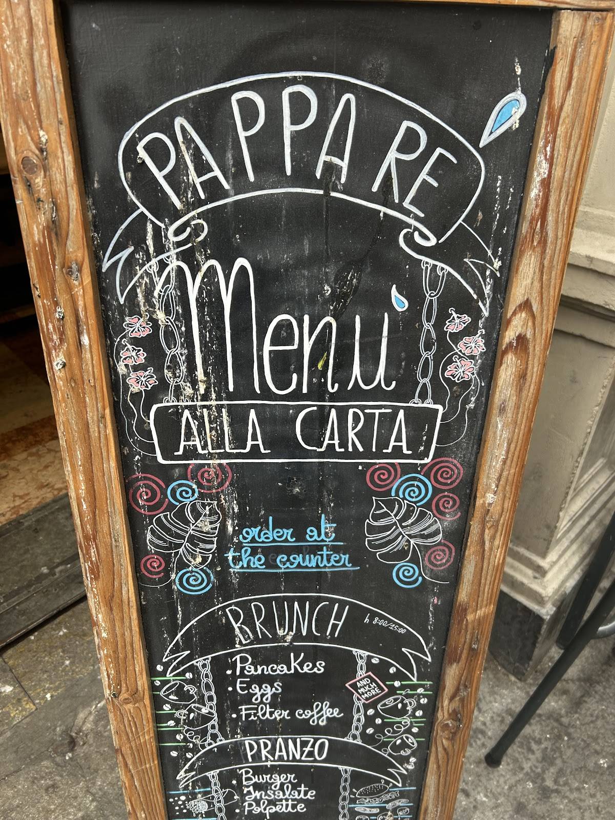 Menu di Pappare' Bologna 