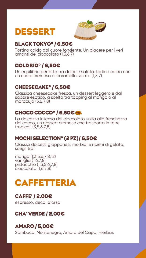 Menu di Bomaki Sanzio 
