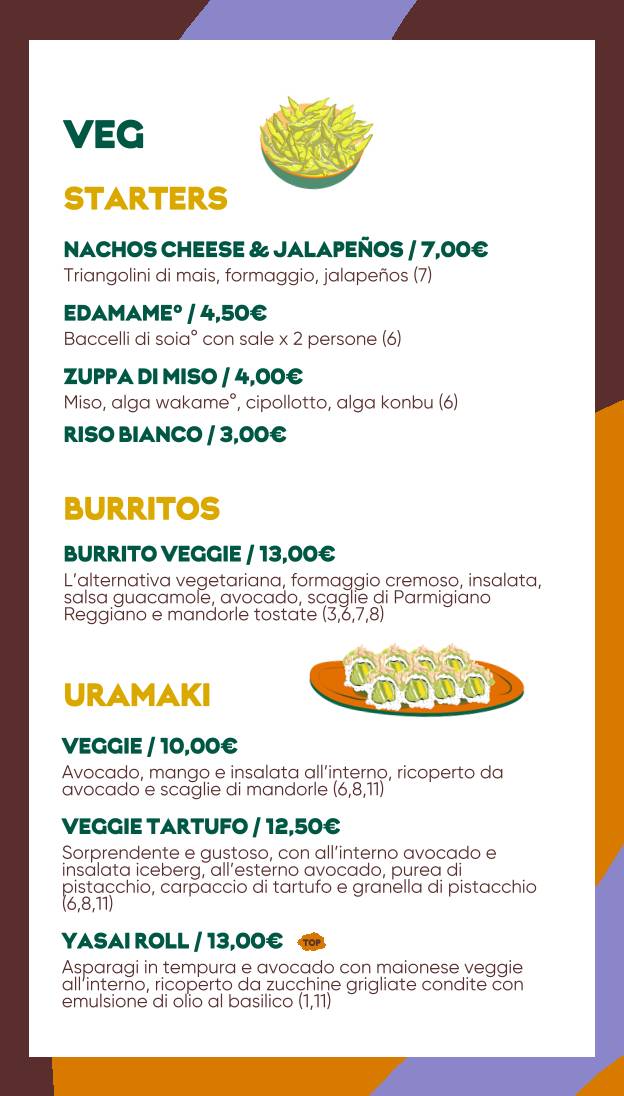 Menu di Bomaki Sanzio 