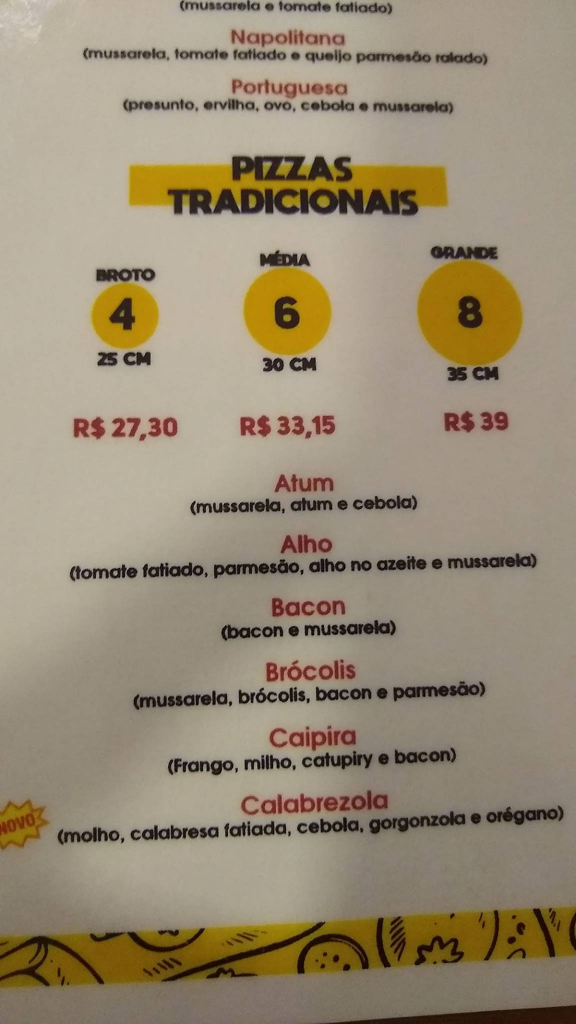 Bonna Pizza cardápio