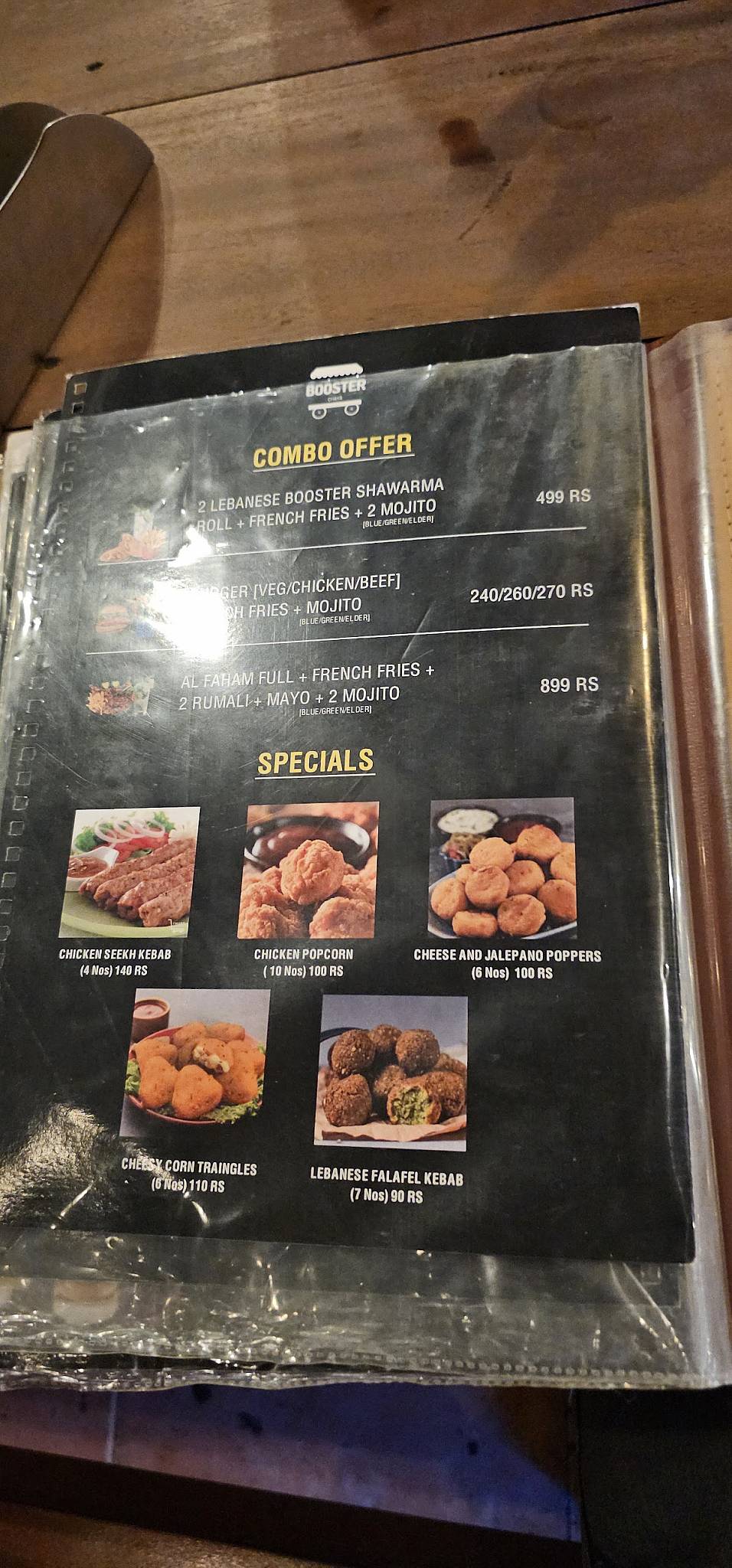Booster Chaya Changanassery menu