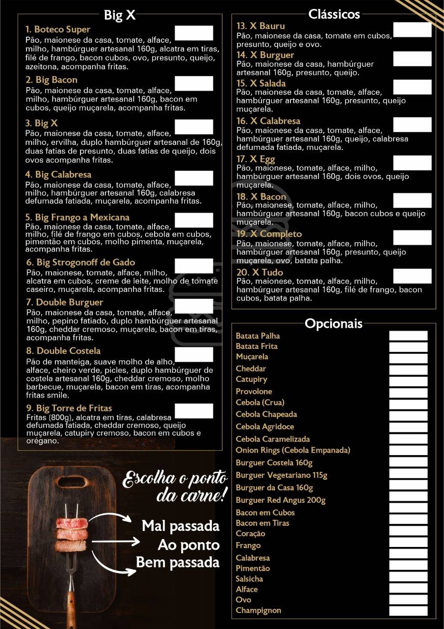 Boteco Central cardápio