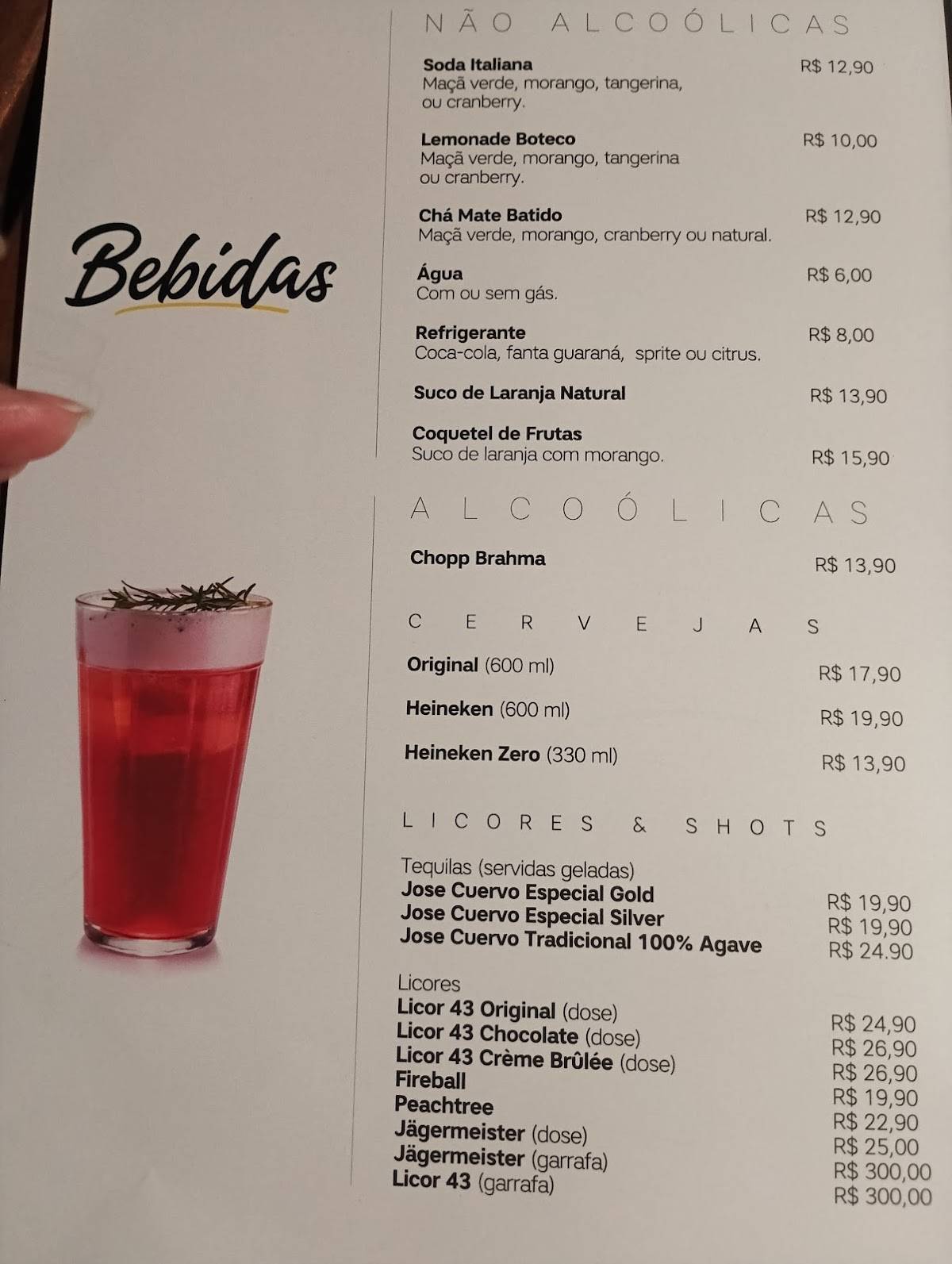 Boteco Curitiba - Novo Mundo cardápio