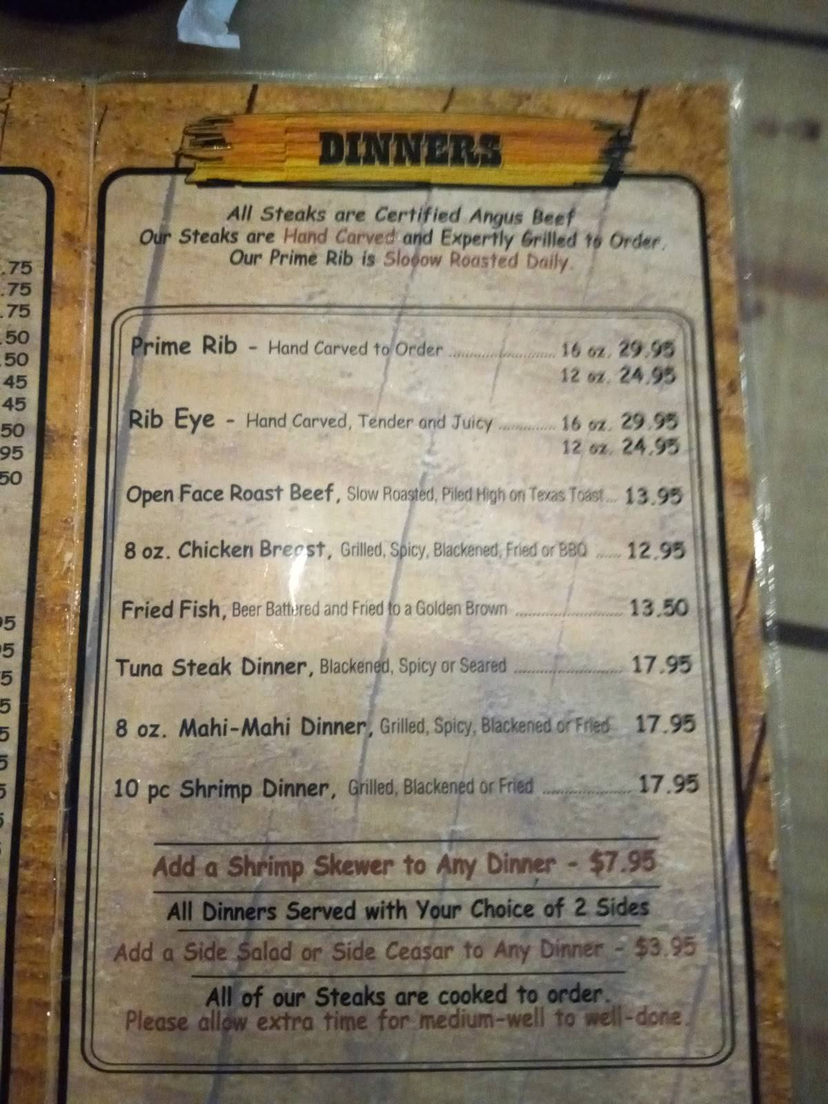 Menu at Brass Ring Pub, Jupiter