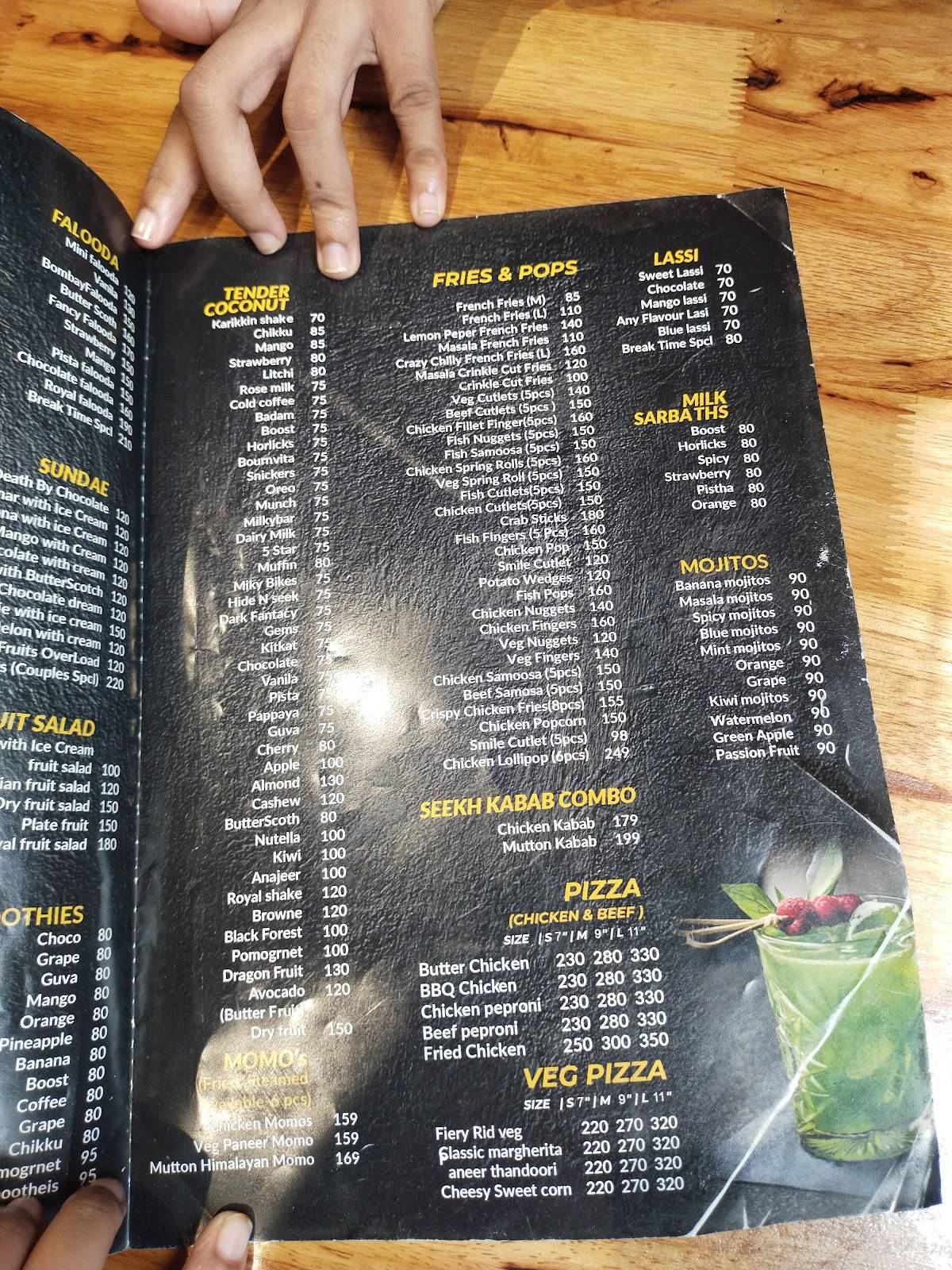Break Time Restro Cafe-Thirumala menu