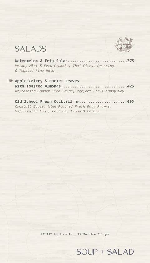 Bridge Bistro Bar menu