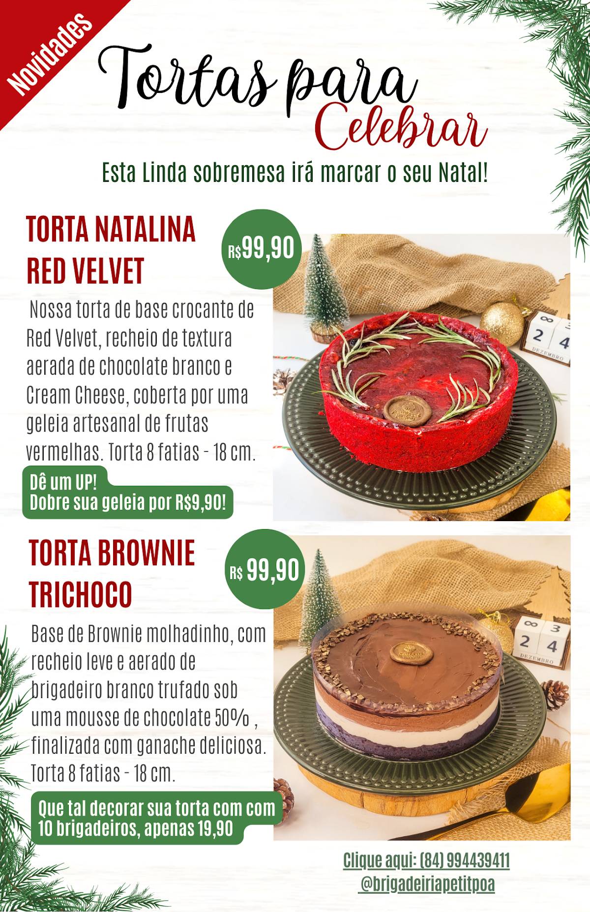 Brigadeiria Petit Poá - Bolo, Cesta de café da manhã e Brindes para eventos em Cajupiranga cardápio