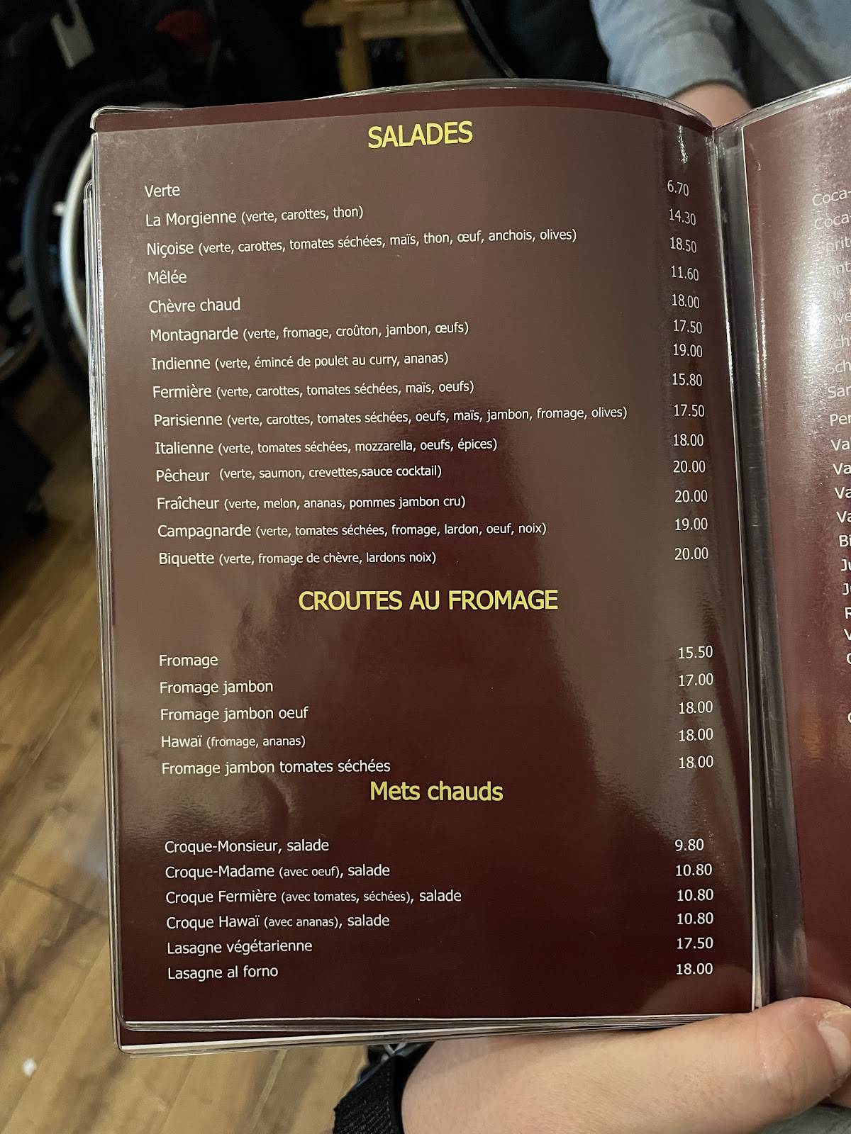 Menu di Briolay 