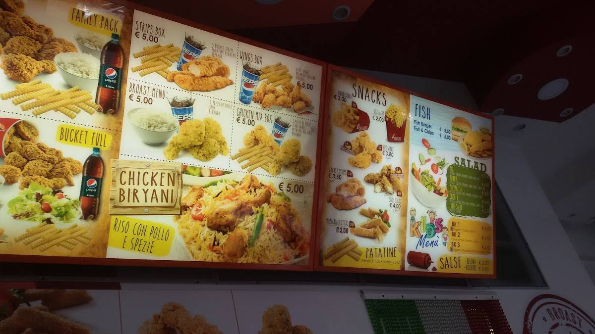 Menu de Broast