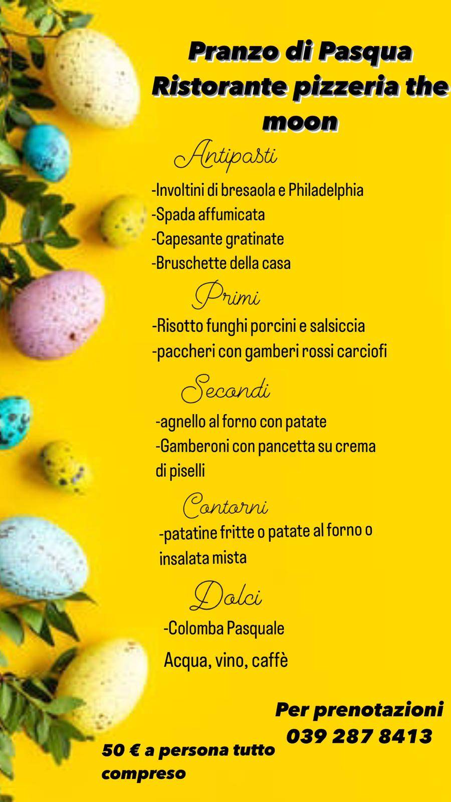 Menu di The moon ristorante,pizzeria 