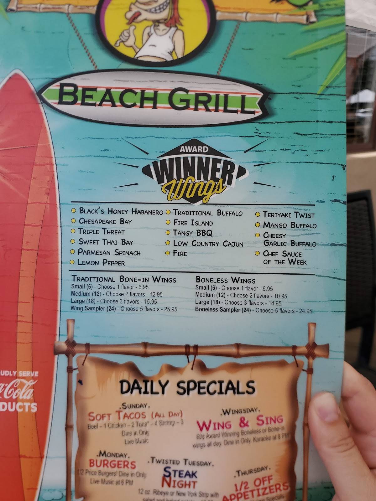 Menu at Bucketheads Beach Grill pub & bar, Virginia Beach
