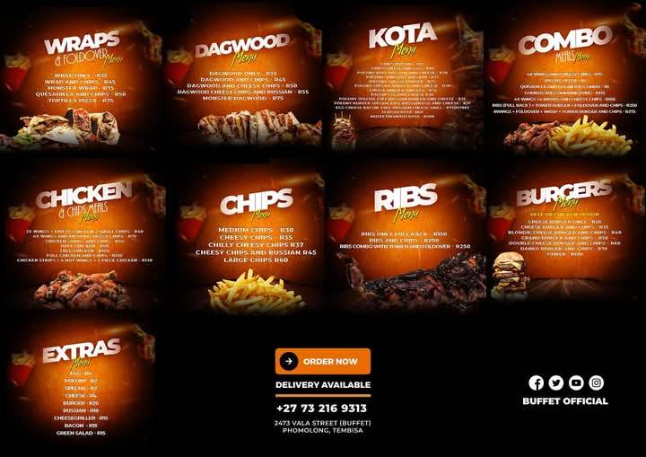 Menu de Buffet