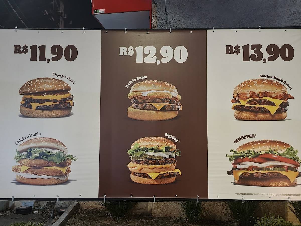 Burger King cardápio