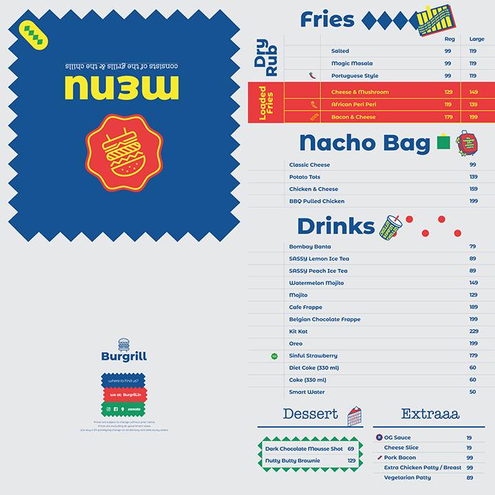 Burgrill - The OG's of Grilled Burgers menu