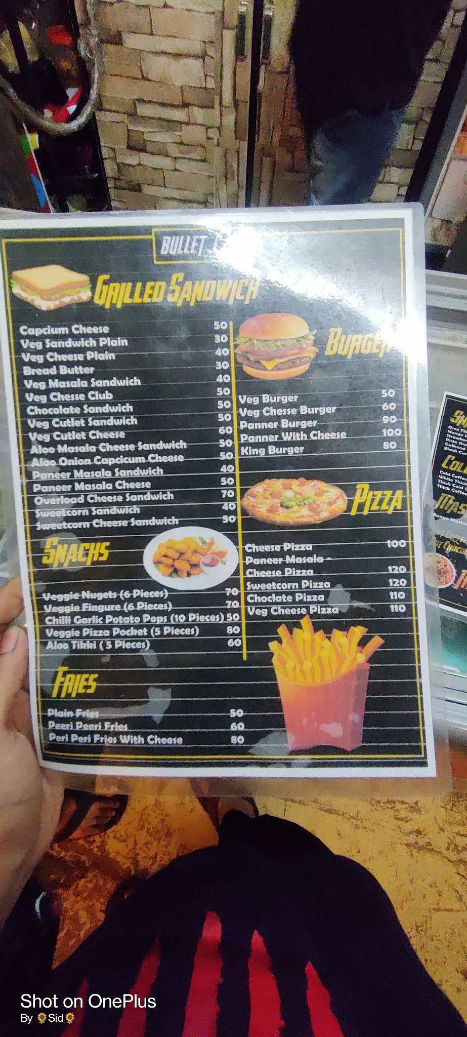 CAFE BULLET menu