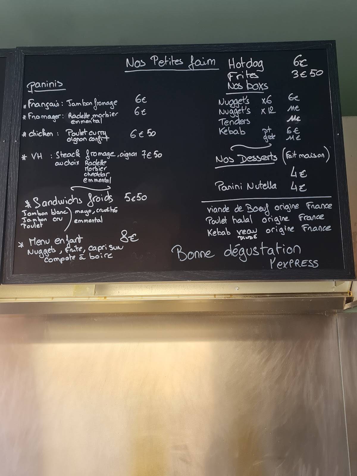 Menu de CDLP EXPRESS