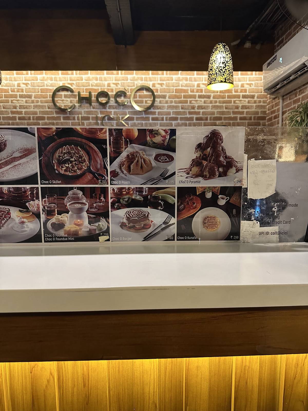 CHOC O LICK menu