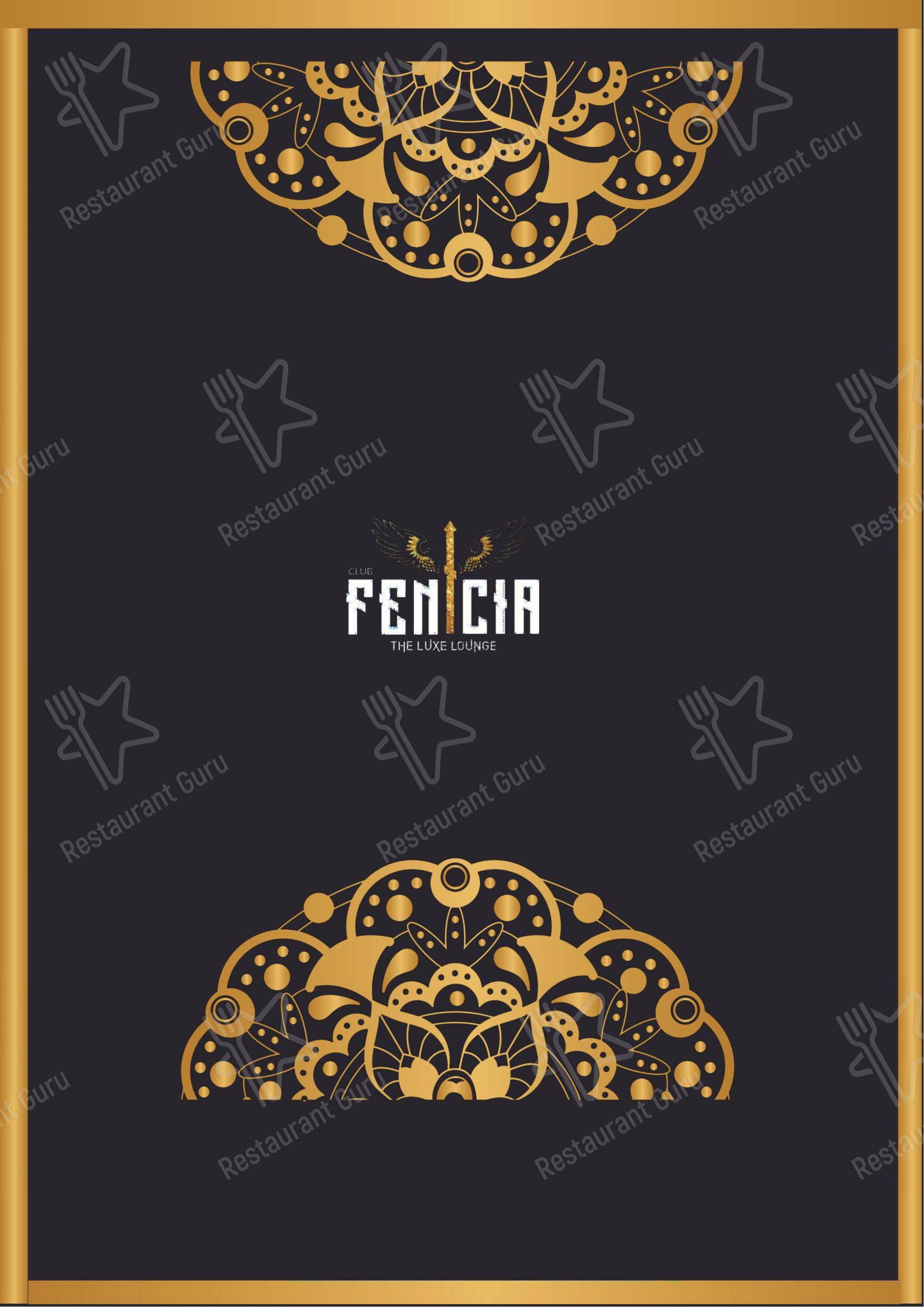 Menu bar for the CLUB FENICIA club